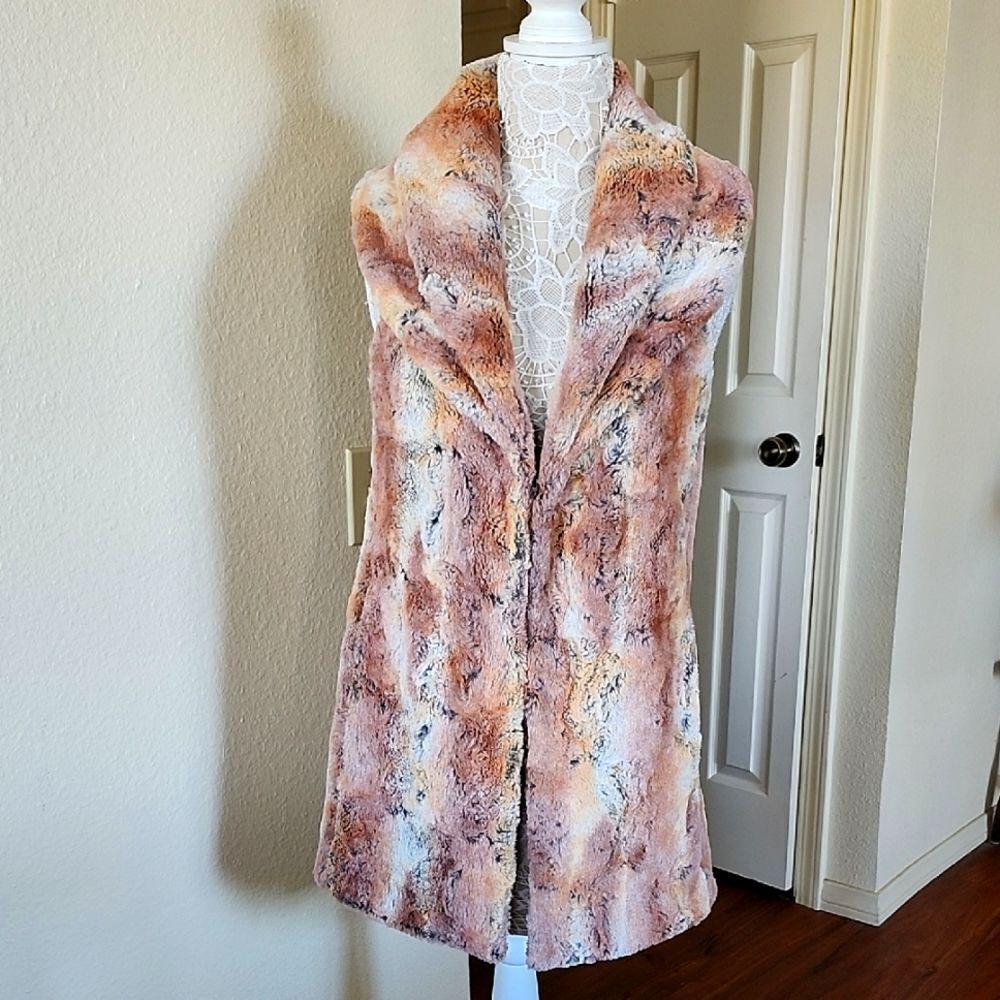 Alice+Olivia Boho Chic Retro 70's Y2K‎ Faux Fur Vest